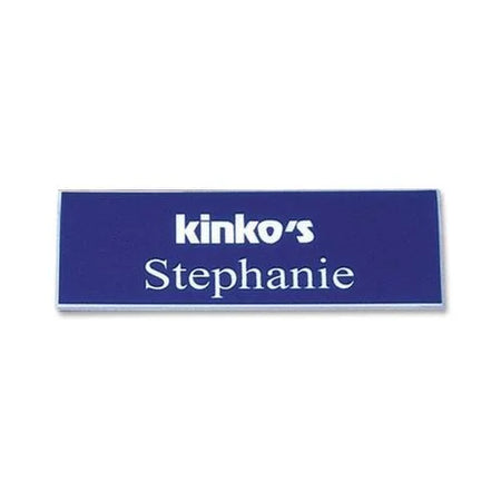 Xstamper Logo Name Badges - 3’’ x 0.8’’ Plastic - 1 Badge - ID & Supplies