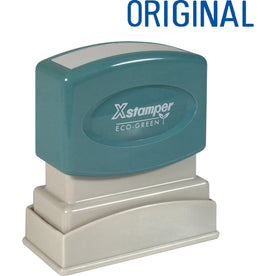 Xstamper ORIGINAL Message Stamp: 0.50’’ x 1.63’’ - 100000 Impressions - Blue - Address & Office Stamps
