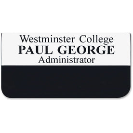 Xstamper Pocket Name Badge: Durable Plastic 1.5’’ x 3’’ Rectangular Shape - ID Badges & Supplies