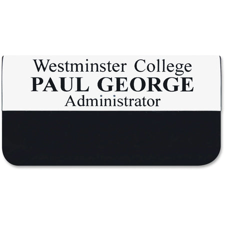 Xstamper Pocket Name Badge: Durable Plastic 1.5’’ x 3’’ Rectangular Shape - ID Badges & Supplies