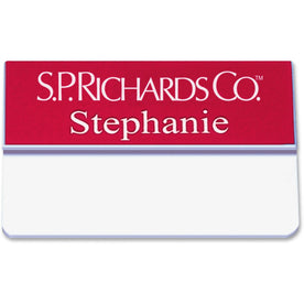 Xstamper Pocket Name Badge: Logo Design 0.8’’ x 3’’ Rectangular Shape - ID Badges & Supplies