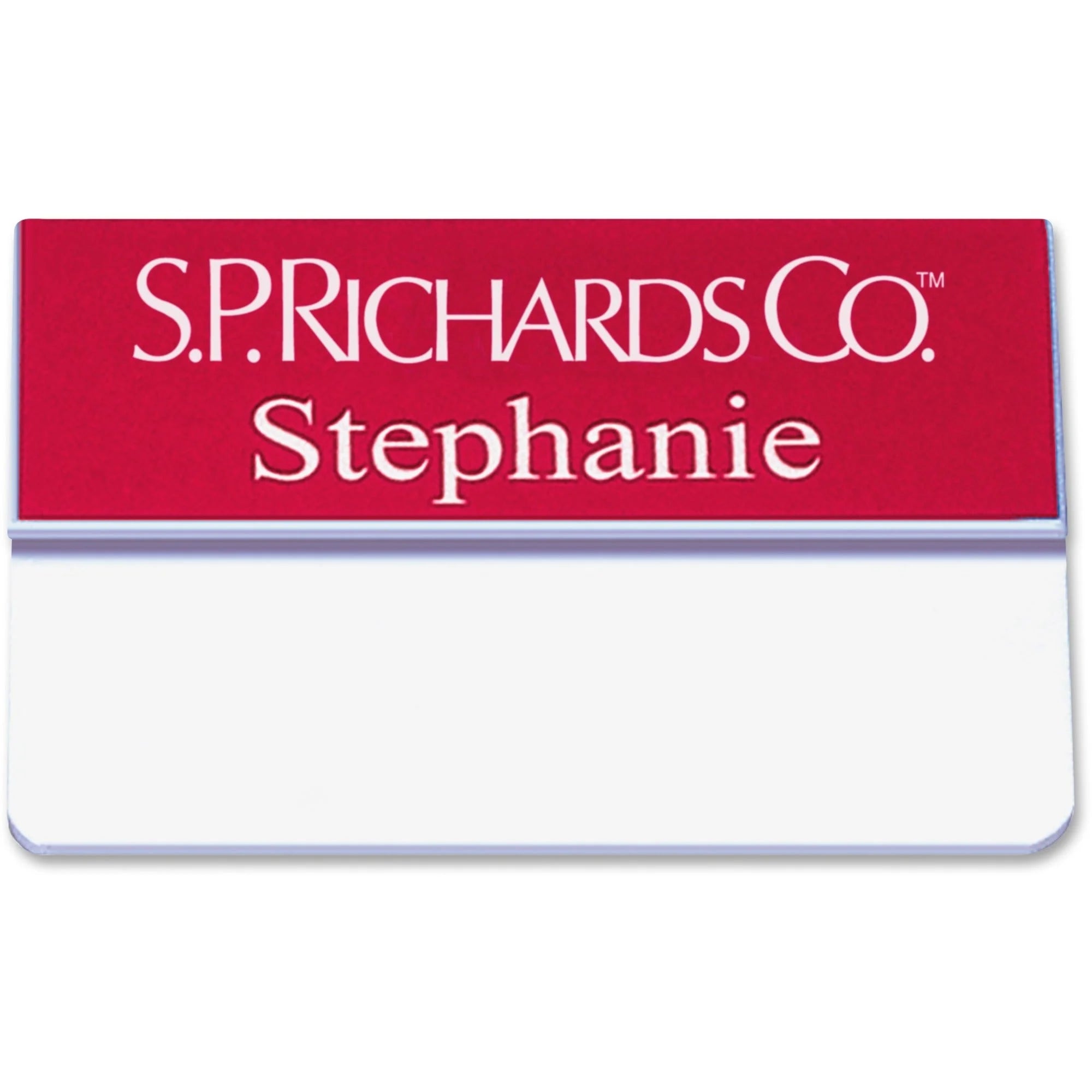 Xstamper Pocket Name Badge: Logo Design 0.8’’ x 3’’ Rectangular Shape - ID Badges & Supplies