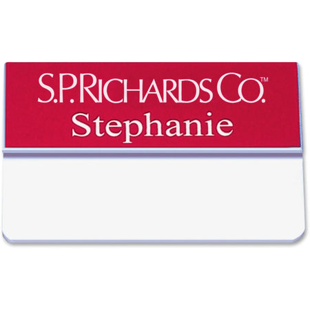 Xstamper Pocket Name Badge: Logo Design 0.8’’ x 3’’ Rectangular Shape - ID Badges & Supplies