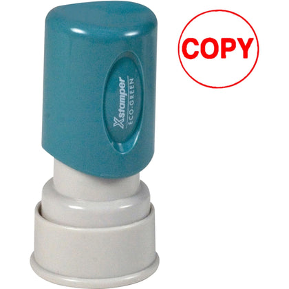 Xstamper Pre-Inked COPY Stamp: Red Message Stamp 0.63’’ Impression Diameter - Address & Office Stamps
