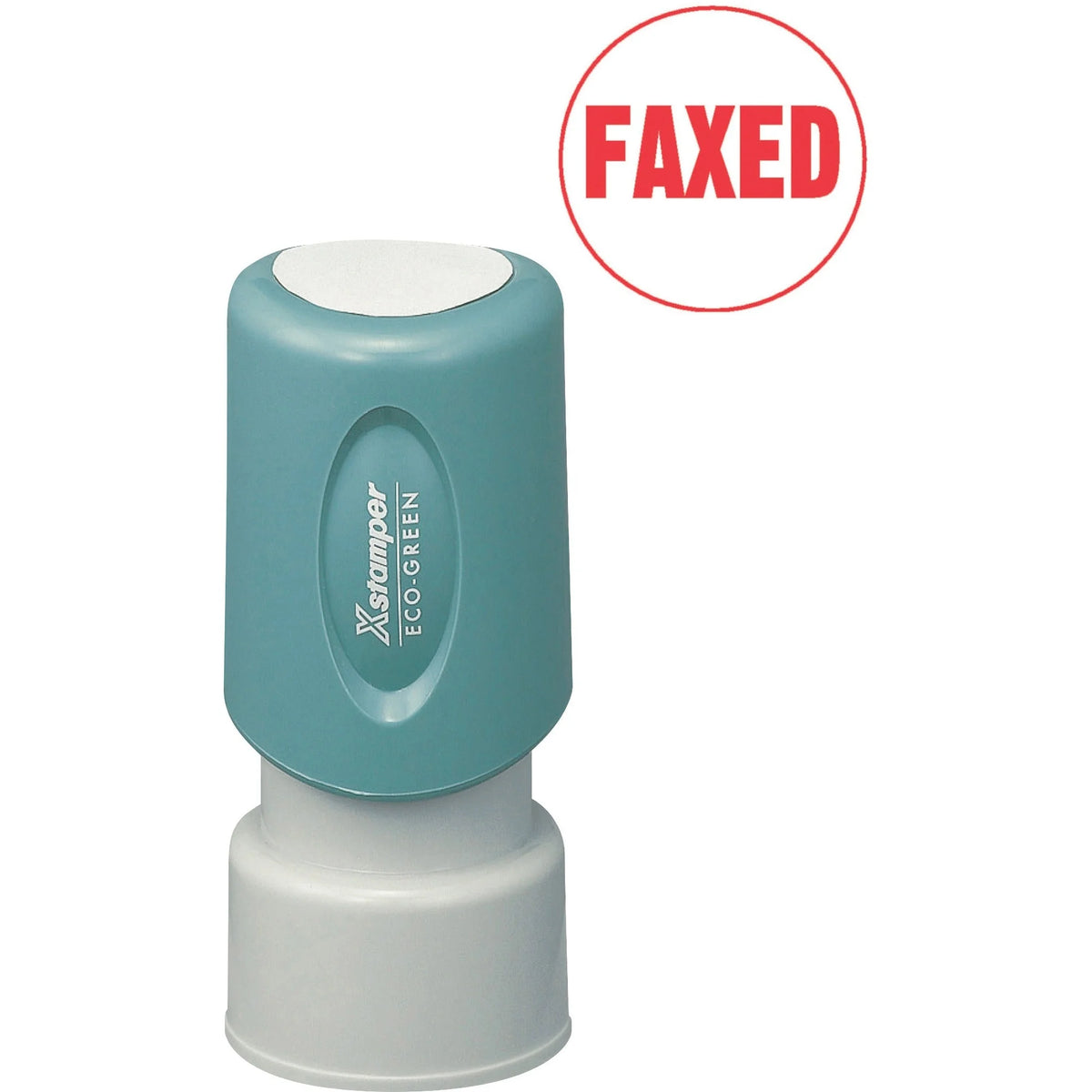 Xstamper Pre-Inked FAXED Stamp: Red Message Stamp 0.63’’ Impression Diameter - Address & Office Stamps