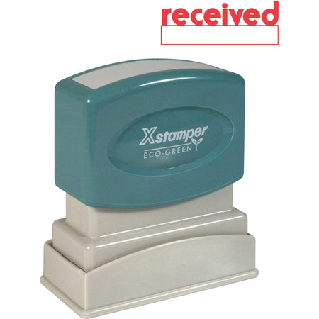 Xstamper RECEIVED Message Stamp - Red - Recycled - 1 Each - Address & Office Stamps