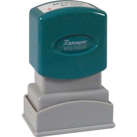 Xstamper Small Address/Inspection Stamp - Custom Message - 0.50’’ x 1.06’’ - Recycled - Address & Office Stamps