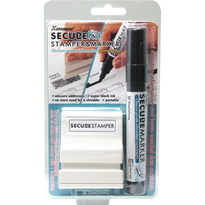 Xstamper Small Security Stamper Kit - Black - 1 Pack - Address & Office Stamps