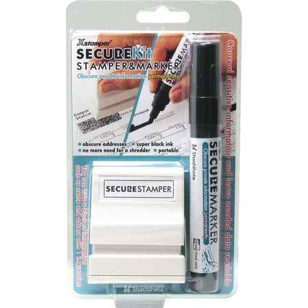 Xstamper Small Security Stamper Kit - Black - 1 Pack - Address & Office Stamps