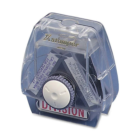 Xstamper Spin ’N Stamp: Custom Message Stamp - 0.50’’ x 1.62’’ - 50000 Impressions - Address & Office Stamps