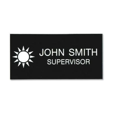 Xstamper Standard Logo Name Badges - Plastic Badge - 3’’ x 1.5’’ - ID & Supplies