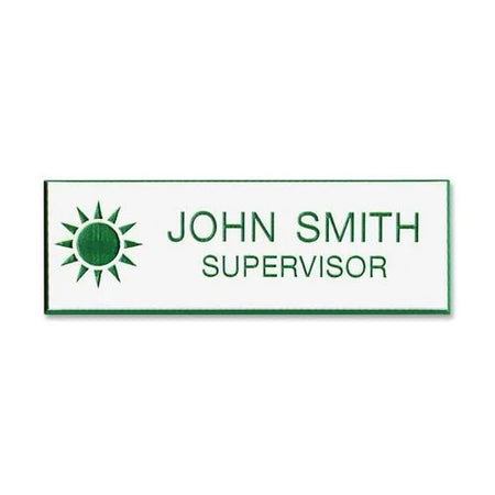 Xstamper Standard Logo Name Badges - Plastic Badge - 3x1’’ Size - ID & Supplies