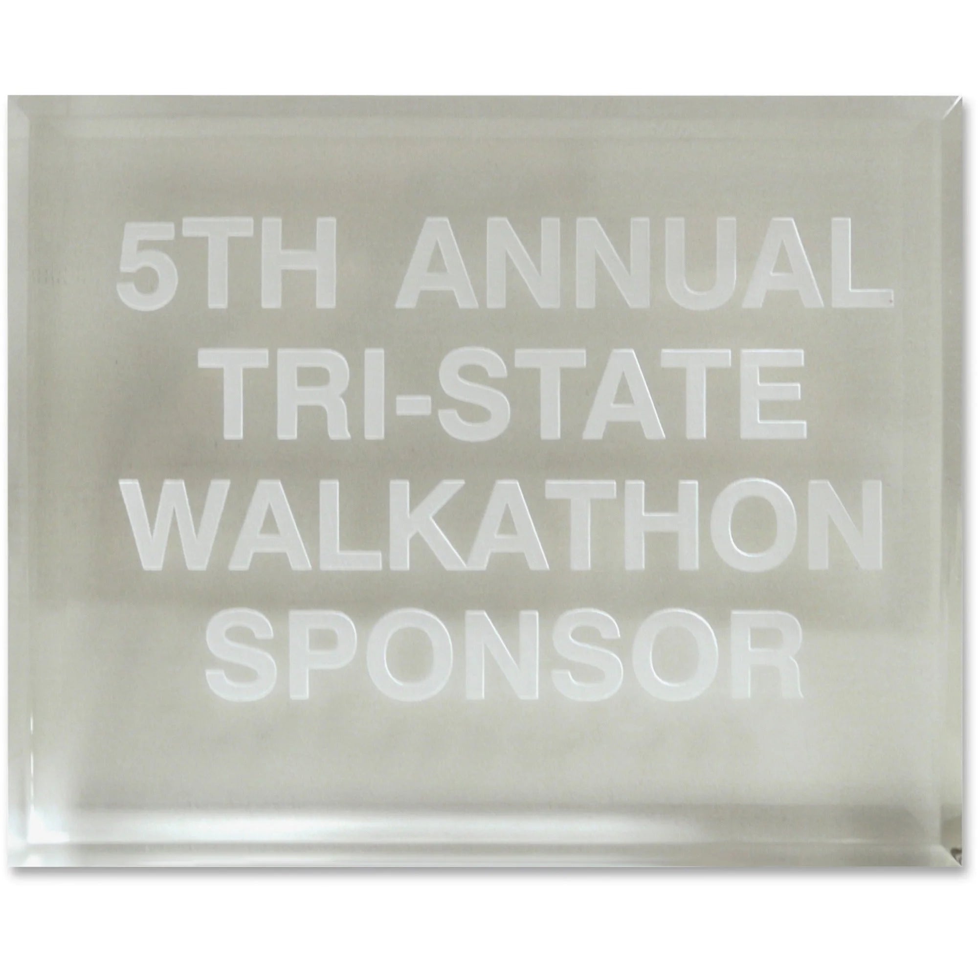 Xstamper Trinity Acrylic Award Paperweight - Laser Compatible - 5’’ x 4’’ - Assorted - Certificates & Seals
