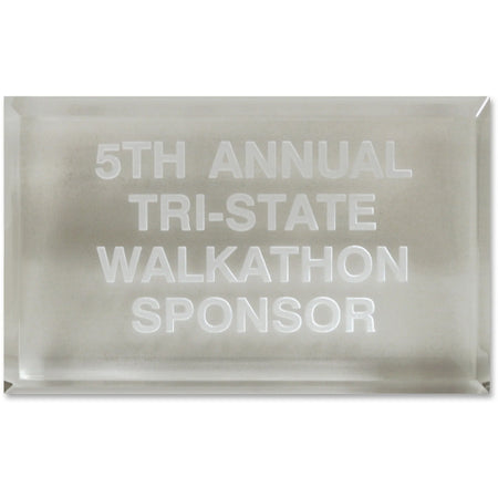 Xstamper Trinity Paperweight Acrylic Award - Laser Compatible - Assorted - Certificates & Seals