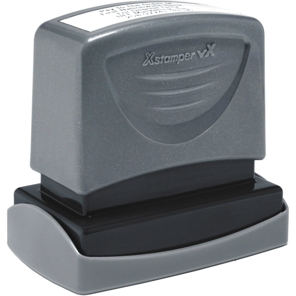 Xstamper VX Custom Endorsement Stamp - 1’’x2’’ Impression - Personalized Message - Address & Office Stamps