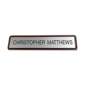 Xstamper Xecutives Plastic Name Plates on Wood - Elegant Indoor Signage - Signs & Nameplates
