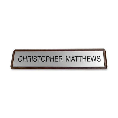 Xstamper Xecutives Plastic Name Plates on Wood - Elegant Indoor Signage - Signs & Nameplates