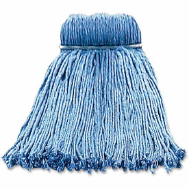 Yarn Wet Mop Head - Layflat Screw-type Cut-end - Blue - 1 Each - Mops & Refills