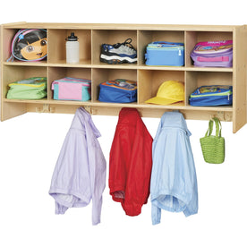 Young Time 10-Section Wall Locker: Durable Eco-Friendly Storage Solution - Cubbies &