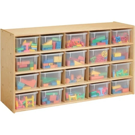 Young Time Cubbie Storage Unit: 20-Compartment Organizer for Kids’ Items - Cubbies &