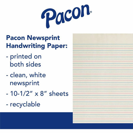 Zaner-Bloser Broken Midline Ruled Paper - 1.13’’ - 500 Sheets - Handwriting & Pads