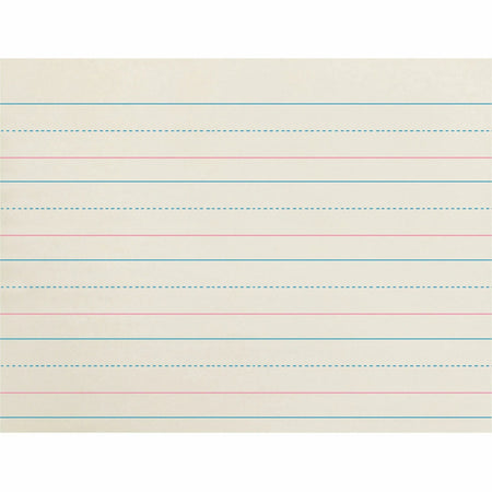 Zaner-Bloser Broken Midline Ruled Paper - 1.13’’ - 500 Sheets - Handwriting & Pads