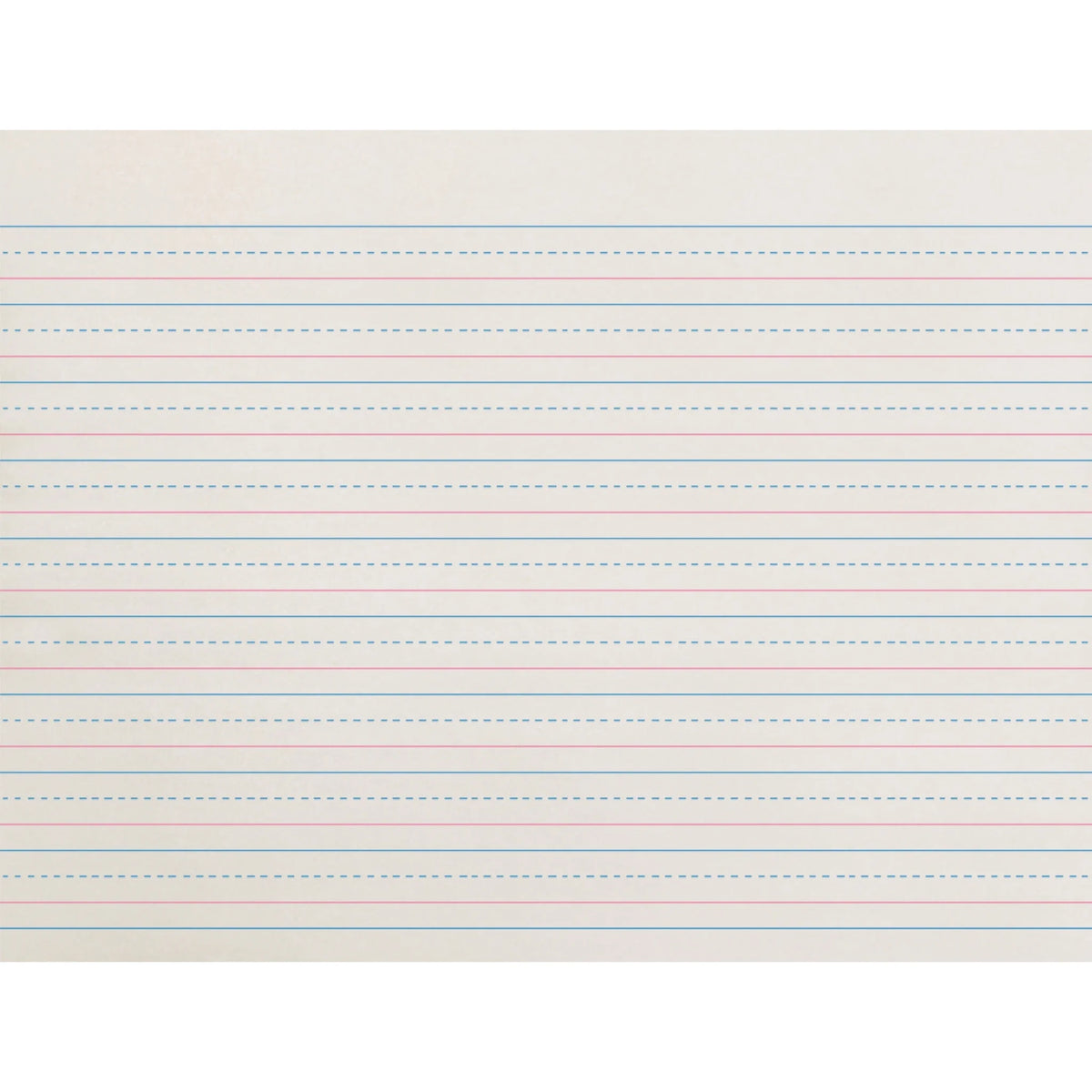 Zaner-Bloser Dotted Midline Newsprint Paper: 500 Sheets 0.50’’ Ruled Unruled Margin - Handwriting Paper & Pads