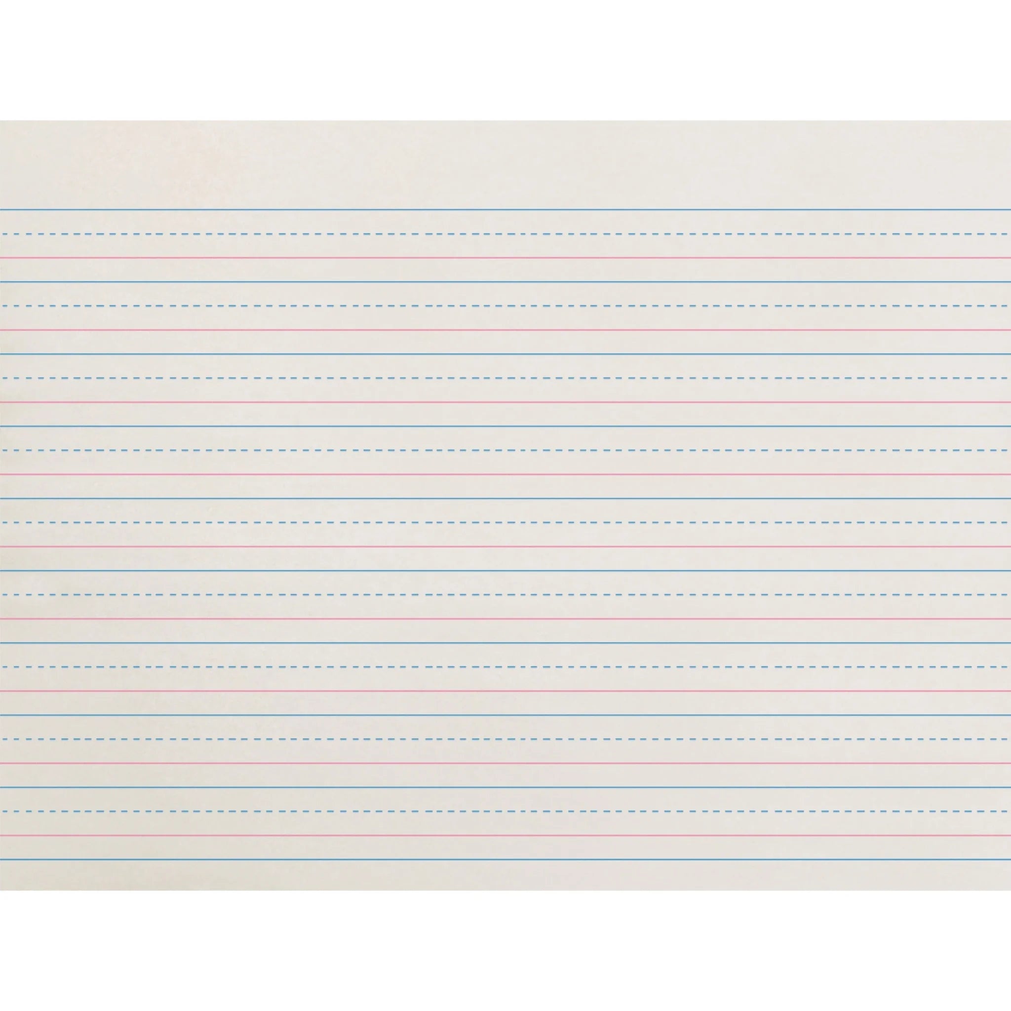 Zaner-Bloser Dotted Midline Newsprint Paper: 500 Sheets 0.50’’ Ruled Unruled Margin - Handwriting Paper & Pads