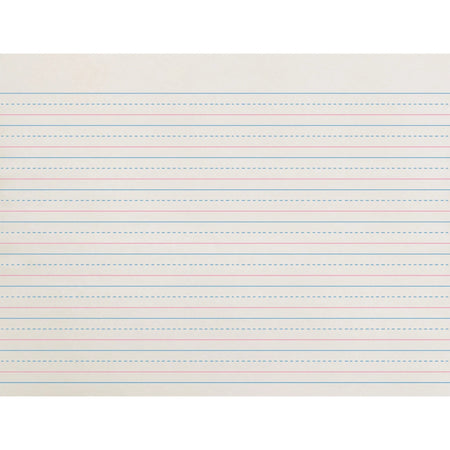 Zaner-Bloser Dotted Midline Newsprint Paper: 500 Sheets 0.50’’ Ruled Unruled Margin - Handwriting Paper & Pads