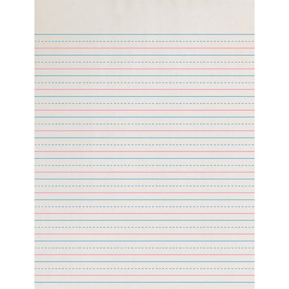Zaner-Bloser Dotted Midline Newsprint Paper - 500 Sheets - 0.50’’ Ruled - White - Handwriting & Pads