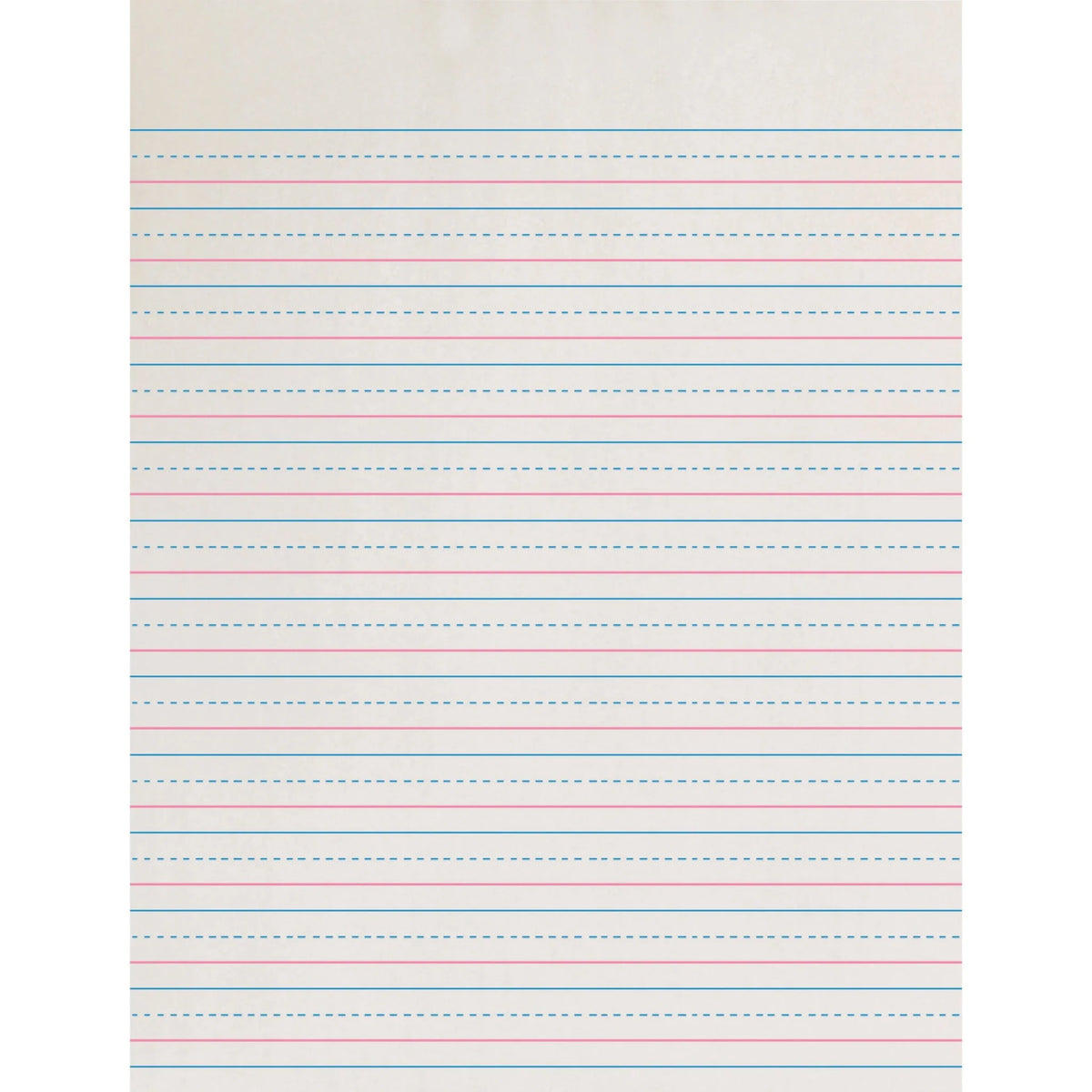 Zaner-Bloser Dotted Midline Newsprint Paper - 500 Sheets - 0.50’’ Ruled - White - Handwriting & Pads
