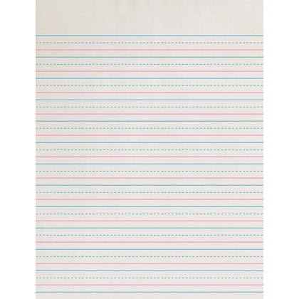 Zaner-Bloser Dotted Midline Newsprint Paper - 500 Sheets - 0.50’’ Ruled - White - Handwriting & Pads
