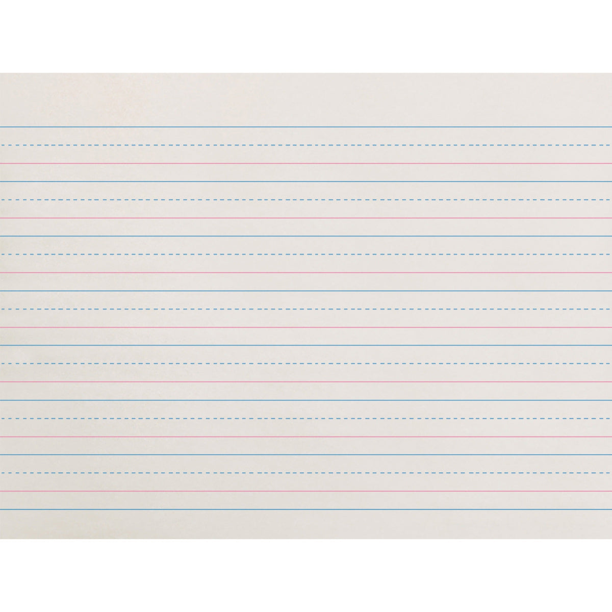 Zaner-Bloser Dotted Midline Newsprint Paper: 500 Sheets 0.63’’ Ruled Unruled Margin - Handwriting Paper & Pads