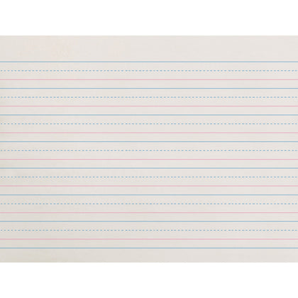 Zaner-Bloser Dotted Midline Newsprint Paper: 500 Sheets 0.63’’ Ruled Unruled Margin - Handwriting Paper & Pads