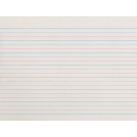 Zaner-Bloser Dotted Midline Newsprint Paper: 500 Sheets 0.63’’ Ruled Unruled Margin - Handwriting Paper & Pads