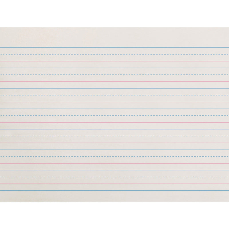 Zaner-Bloser Dotted Midline Newsprint Paper: 500 Sheets 0.63’’ Ruled Unruled Margin - Handwriting Paper & Pads