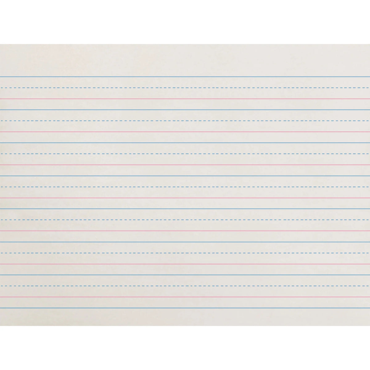 Zaner-Bloser Dotted Midline Newsprint Paper: 500 Sheets 0.63’’ Ruled Unruled Margin - Handwriting Paper & Pads