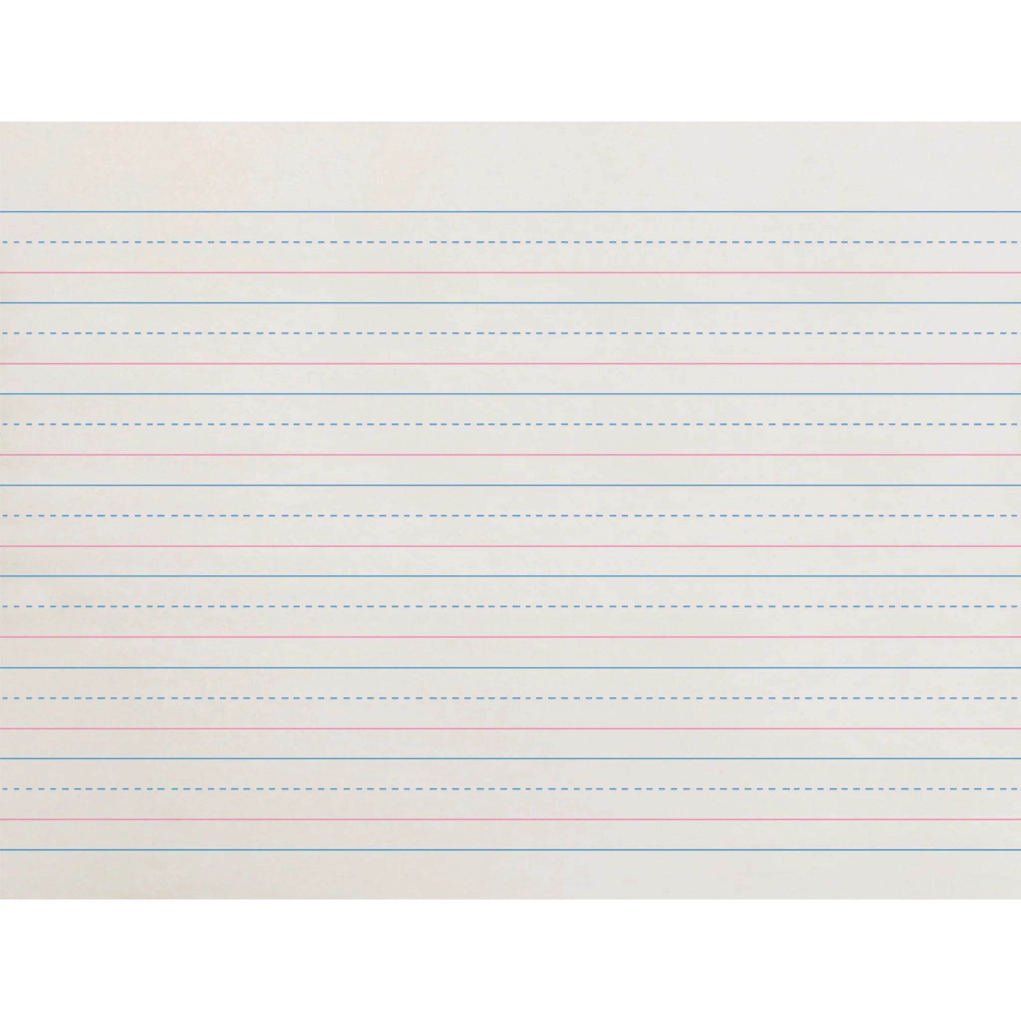 Zaner-Bloser Dotted Midline Newsprint Paper: 500 Sheets 0.63’’ Ruled Unruled Margin - Handwriting Paper & Pads