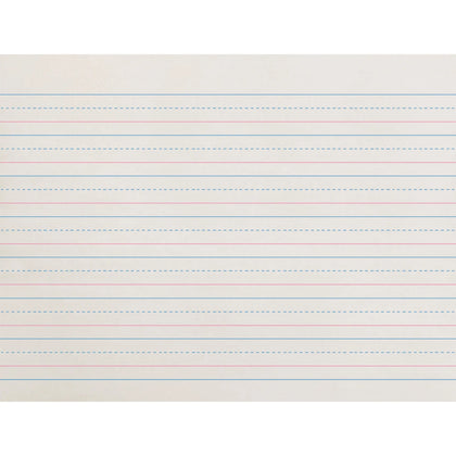 Zaner-Bloser Dotted Midline Newsprint Paper: 500 Sheets 0.63’’ Ruled Unruled Margin - Handwriting Paper & Pads