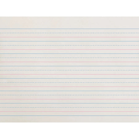 Zaner-Bloser Dotted Midline Newsprint Paper: 500 Sheets 0.63’’ Ruled Unruled Margin - Handwriting Paper & Pads