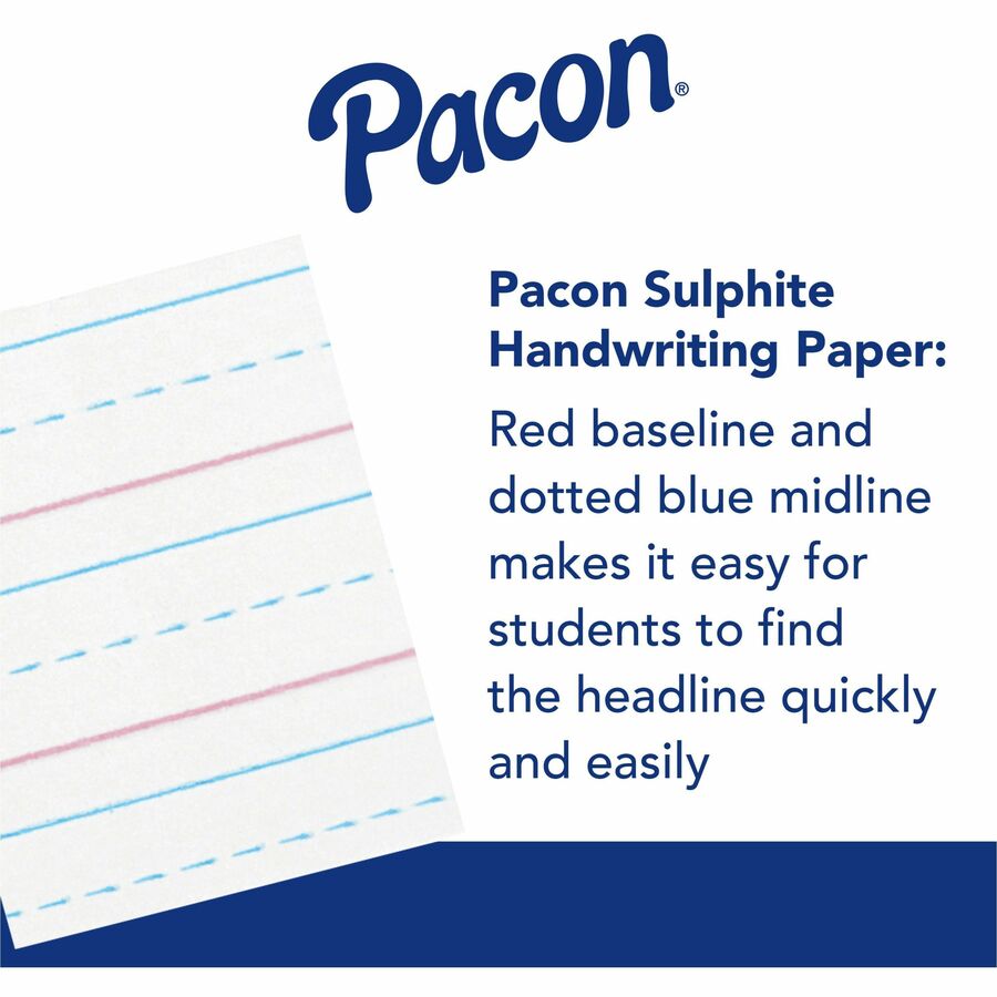Zaner-Bloser Pacon Broken Midline Sulphite Paper - Alternate-Image2