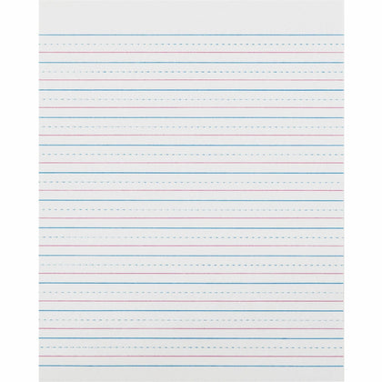 Zaner-Bloser Sulphite Paper: 500 Sheets 0.50’’ Ruled 8’’ x 10 1/2’’ - White - Handwriting Paper & Pads