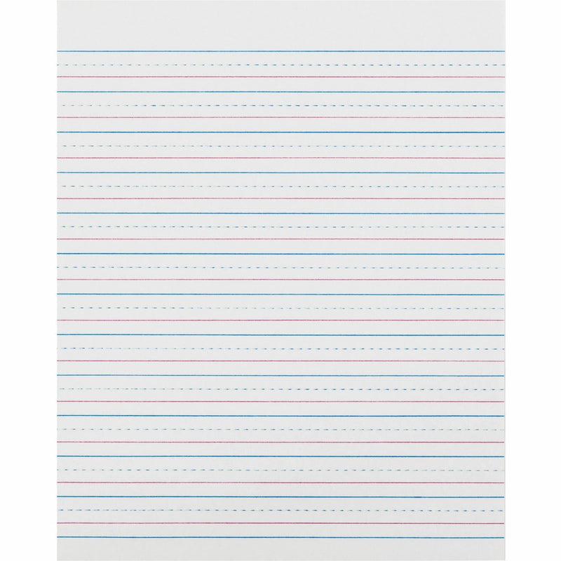 Zaner-Bloser Sulphite Paper: 500 Sheets 0.50’’ Ruled 8’’ x 10 1/2’’ - White - Handwriting Paper & Pads
