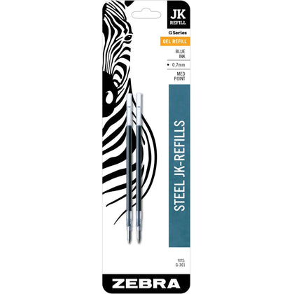 Zebra G-301 JK Gel Pen Refill - 0.70mm Blue Ink - Acid-free - 2 Pack - Refills