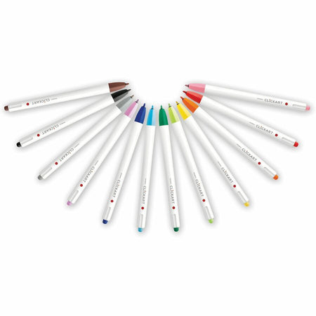 Zebra Pen ClickArt Retractable Markers Bullet Tip Assorted Colours 12/pkg - Left