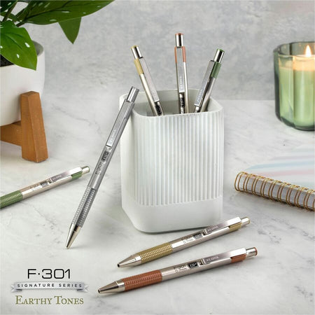 Zebra Pen F-301 EarthyTones Retractable Ballpoint Pens - Alternate-Image2