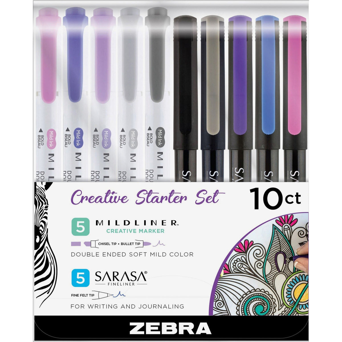 Zebra Pen MIDLINER Marker/SARASA Fineliner Creative Starter Set - 2000