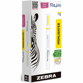 Zebra Pen Mojini Highlighters - Yellow Ink Chisel Tip - 1 Dozen