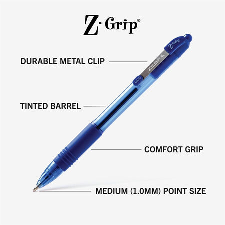 Zebra Pen Z-Grip Retractable Ballpoint Pen - Alternate-Image3