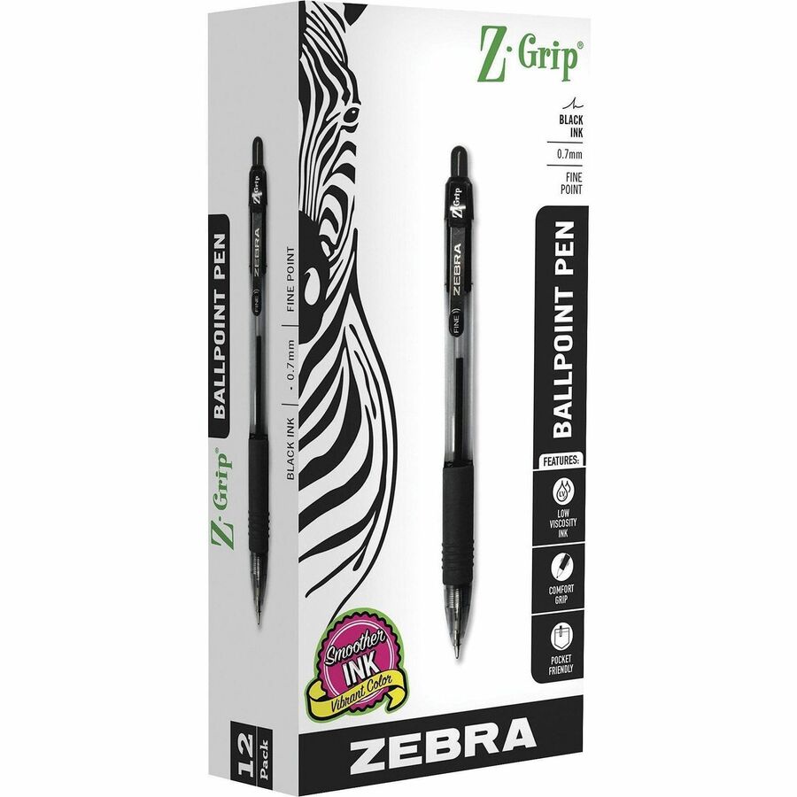 Zebra Pen Z-Grip Retractable Ballpoint Pens - Front